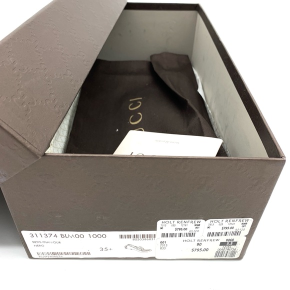 Gucci Betis Glamour Nero Studded Flats Shoes Loafers Horsebit - Picture 10 of 12